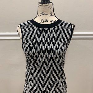 Black and white sweater vest